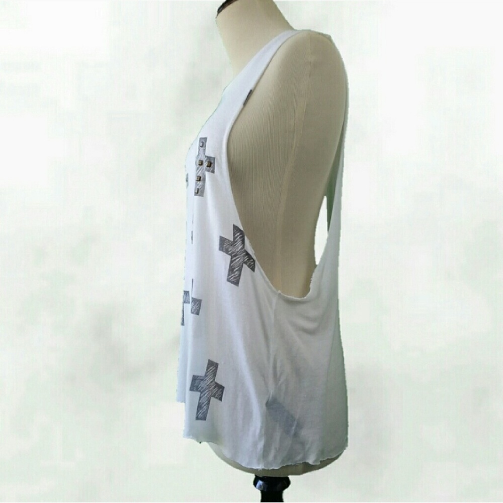 Cross Detail Tank Top Bathing Suit Cover Up - Picture 3 of 7